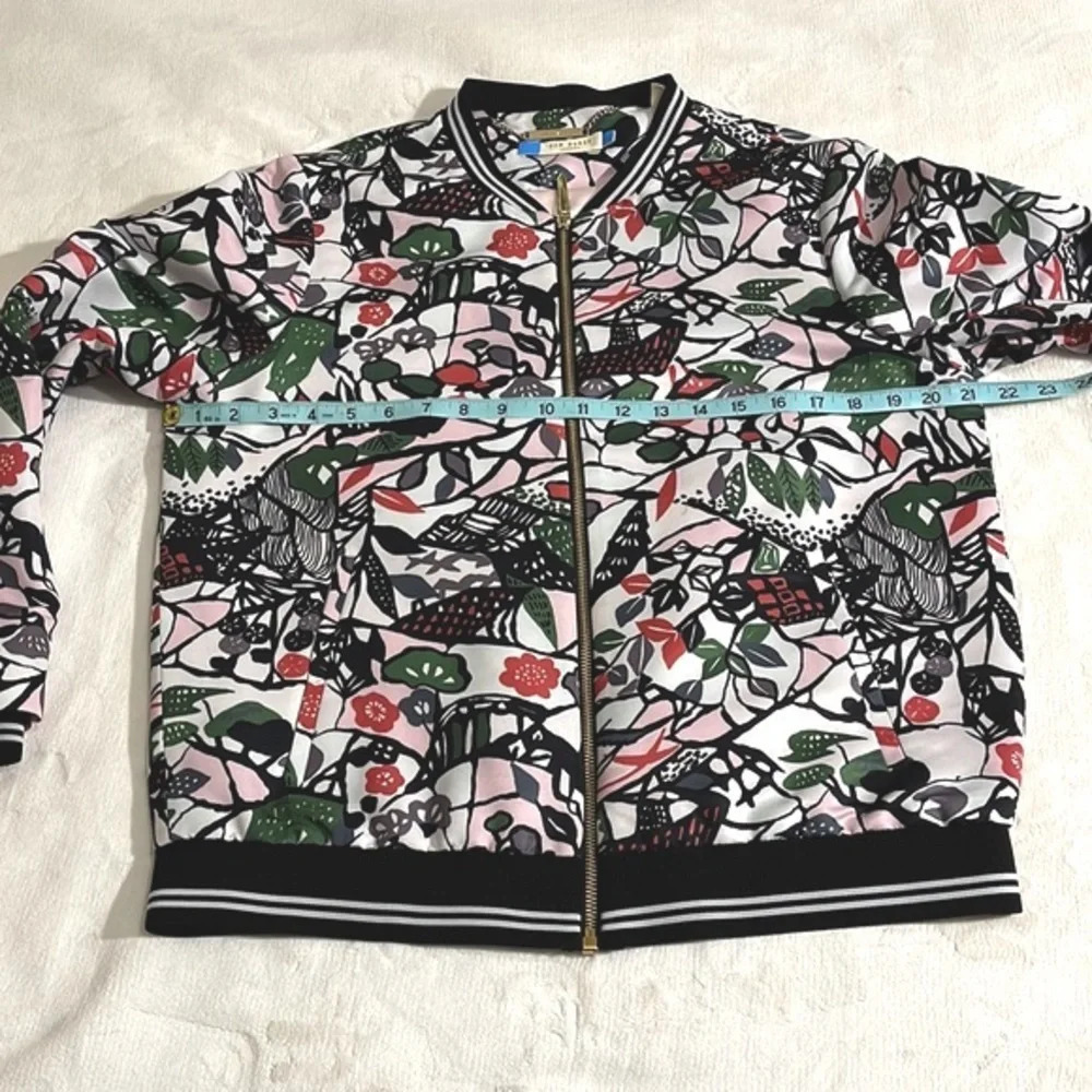 Ted Baker Women's Colour By Numbers Toledy Zip Front Bomber Jacket size 4 - Picture 9 of 11